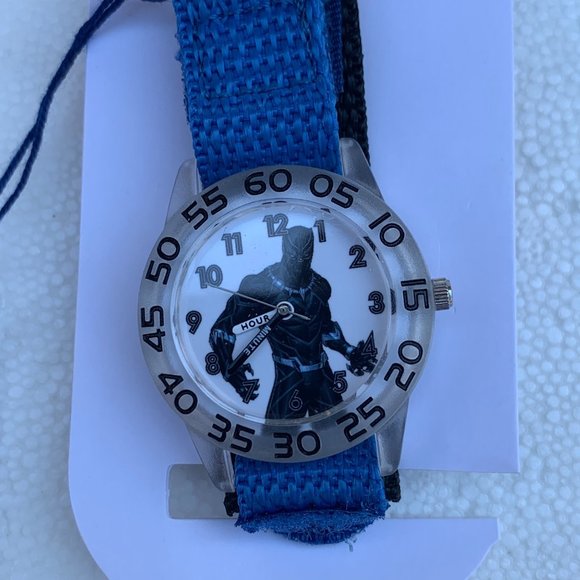 Marvel Black Panther Avengers Boys' Clear Plastic Time Teacher Watch - Picture 2 of 7